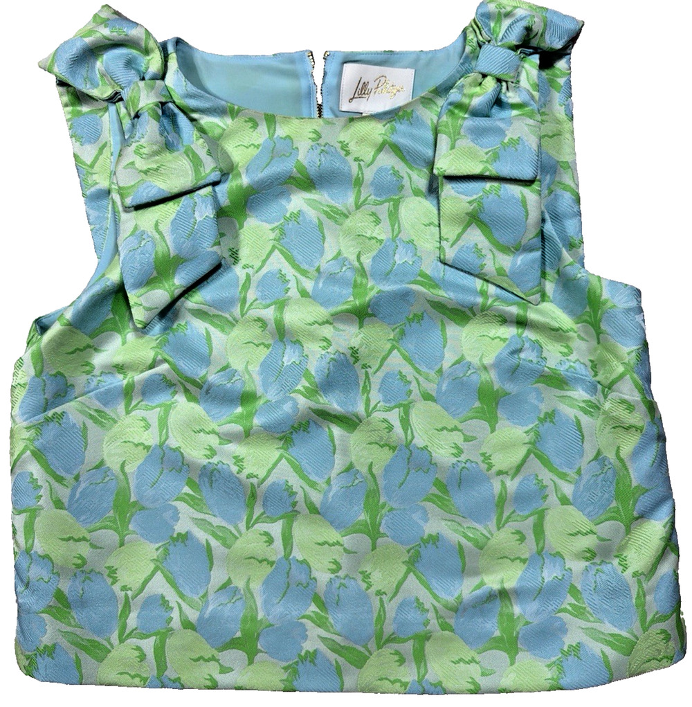 NWT Lilly Pulitzer Annaleese Sleeveless Crop Top Jacquard Preppy Resort Size 6